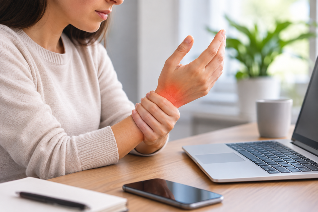 Dor no punho e na mão: quando o problema pode estar relacionado ao uso excessivo do celular e computador?